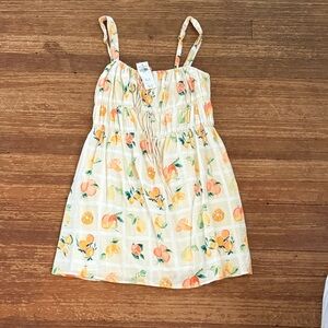 BNWT Abercrombie & Fitch Fruit Print Tie Front Mini Dress Size XS Petite
